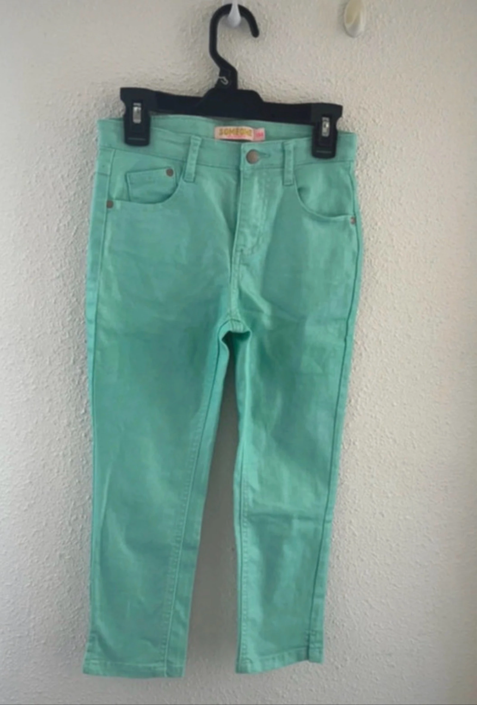 Jean turquoise taille 9 ans Someone